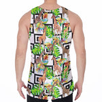 Exotic Tropical Giraffe Pattern Print Men's Velvet Tank Top