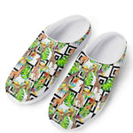 Exotic Tropical Giraffe Pattern Print Mesh Casual Shoes