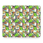 Exotic Tropical Giraffe Pattern Print Mouse Pad