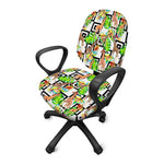 Exotic Tropical Giraffe Pattern Print Office Chair Cover