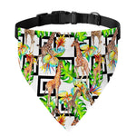 Exotic Tropical Giraffe Pattern Print Over The Collar Dog Bandana