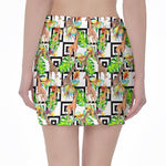 Exotic Tropical Giraffe Pattern Print Pencil Mini Skirt