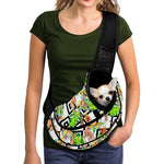 Exotic Tropical Giraffe Pattern Print Pet Sling Carrier