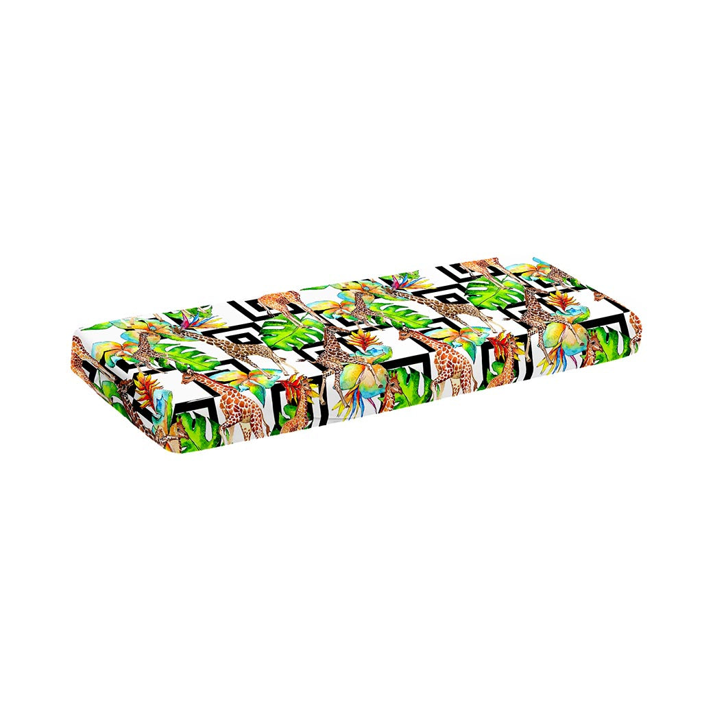 Exotic Tropical Giraffe Pattern Print Piano Keyboard Cover