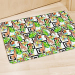 Exotic Tropical Giraffe Pattern Print Polyester Doormat