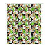 Exotic Tropical Giraffe Pattern Print Polyester Shower Curtain