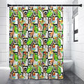 Exotic Tropical Giraffe Pattern Print Premium Shower Curtain