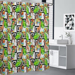 Exotic Tropical Giraffe Pattern Print Premium Shower Curtain