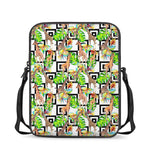 Exotic Tropical Giraffe Pattern Print Rectangular Crossbody Bag