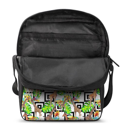 Exotic Tropical Giraffe Pattern Print Rectangular Crossbody Bag
