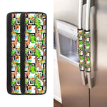 Exotic Tropical Giraffe Pattern Print Refrigerator Handle Covers
