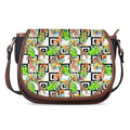 Exotic Tropical Giraffe Pattern Print Saddle Bag