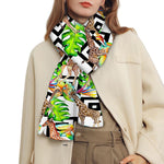 Exotic Tropical Giraffe Pattern Print Scarf