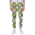 Exotic Tropical Giraffe Pattern Print Scuba Joggers