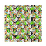 Exotic Tropical Giraffe Pattern Print Silk Bandana