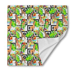 Exotic Tropical Giraffe Pattern Print Silk Bandana