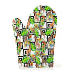 Exotic Tropical Giraffe Pattern Print Single Oven Mitt