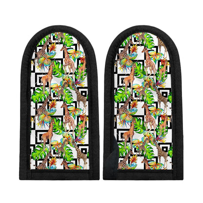 Exotic Tropical Giraffe Pattern Print Skillet Handle Cover