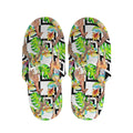 Exotic Tropical Giraffe Pattern Print Slippers