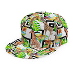 Exotic Tropical Giraffe Pattern Print Snapback Cap