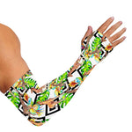 Exotic Tropical Giraffe Pattern Print Sun Protection Arm Sleeves