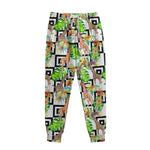 Exotic Tropical Giraffe Pattern Print Sweatpants