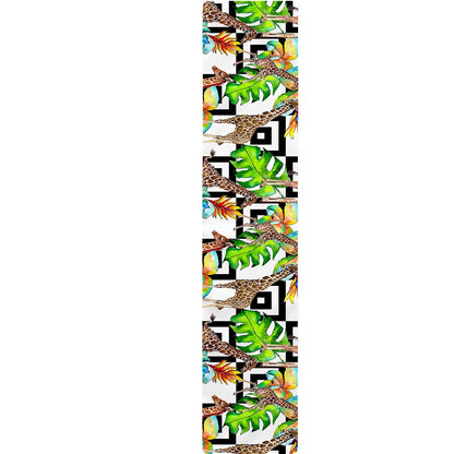 Exotic Tropical Giraffe Pattern Print Table Runner