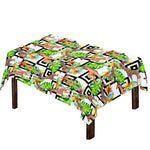 Exotic Tropical Giraffe Pattern Print Tablecloth