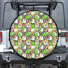 Exotic Tropical Giraffe Pattern Print Tire Cover