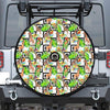 Exotic Tropical Giraffe Pattern Print Tire Cover With Camera Hole