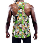 Exotic Tropical Giraffe Pattern Print Training Tank Top