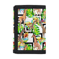 Exotic Tropical Giraffe Pattern Print Trifold Wallet