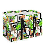 Exotic Tropical Giraffe Pattern Print Utility Tote Bag