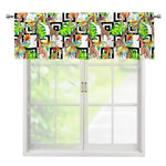 Exotic Tropical Giraffe Pattern Print Window Valance