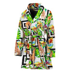 Exotic Tropical Giraffe Pattern Print Women's Bathrobe