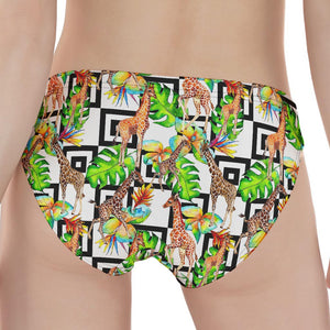 Exotic Tropical Giraffe Pattern Print Women's Panties