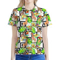 Exotic Tropical Giraffe Pattern Print Women's Polo Shirt