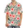 Exotic Tropical Hibiscus Pattern Print Aloha Shirt