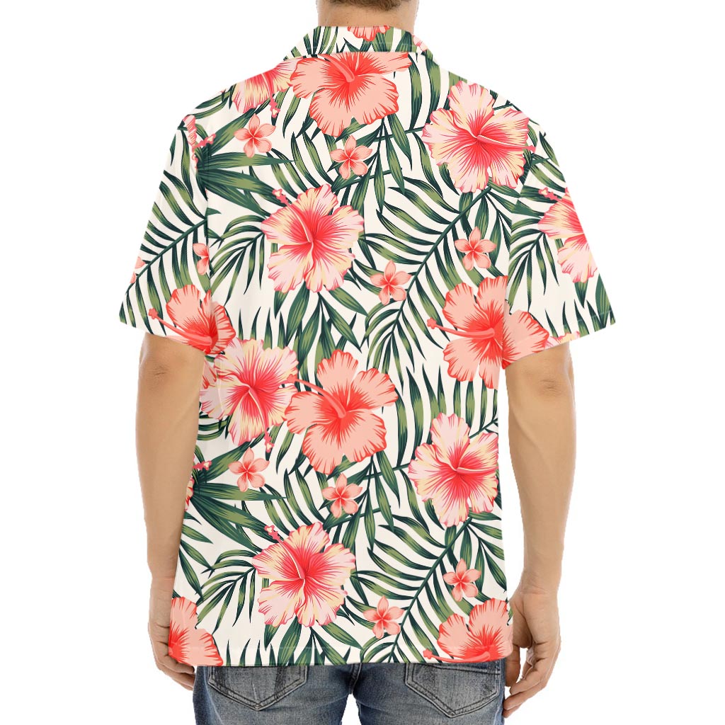 Exotic Tropical Hibiscus Pattern Print Aloha Shirt
