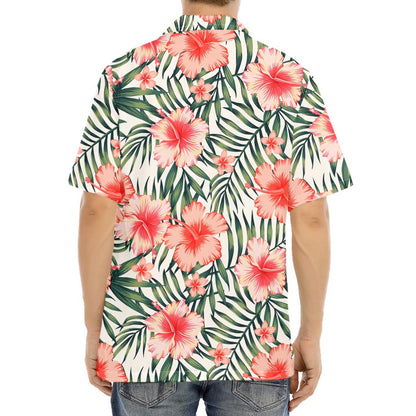 Exotic Tropical Hibiscus Pattern Print Aloha Shirt