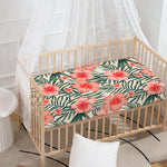 Exotic Tropical Hibiscus Pattern Print Baby Crib Sheet