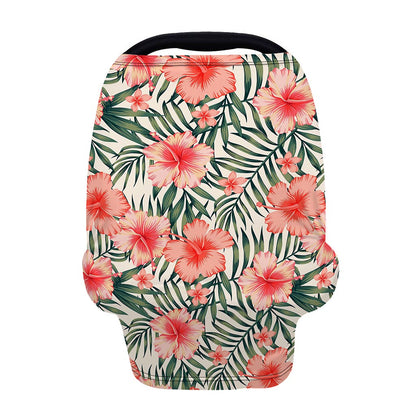 Exotic Tropical Hibiscus Pattern Print Baby Seat Cover