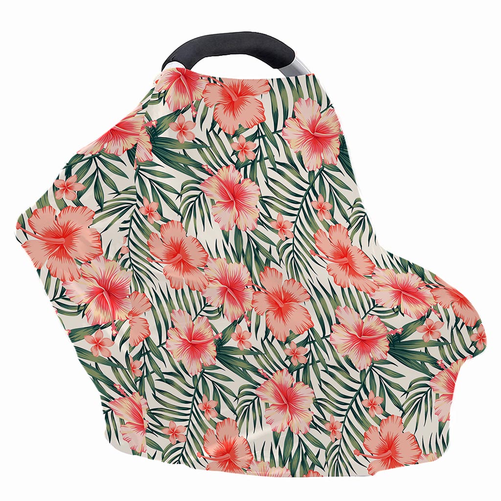 Exotic Tropical Hibiscus Pattern Print Baby Seat Cover