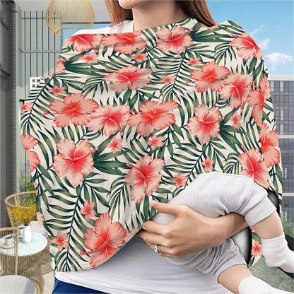Exotic Tropical Hibiscus Pattern Print Baby Seat Cover