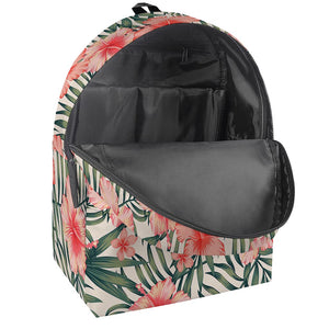 Exotic Tropical Hibiscus Pattern Print Backpack