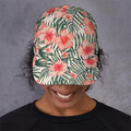 Exotic Tropical Hibiscus Pattern Print Baseball Cap