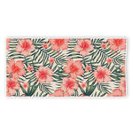 Exotic Tropical Hibiscus Pattern Print Beach Towel