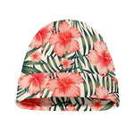 Exotic Tropical Hibiscus Pattern Print Beanie