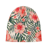Exotic Tropical Hibiscus Pattern Print Beanie