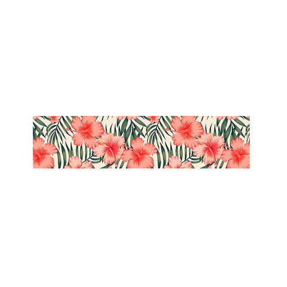 Exotic Tropical Hibiscus Pattern Print Bed Runner